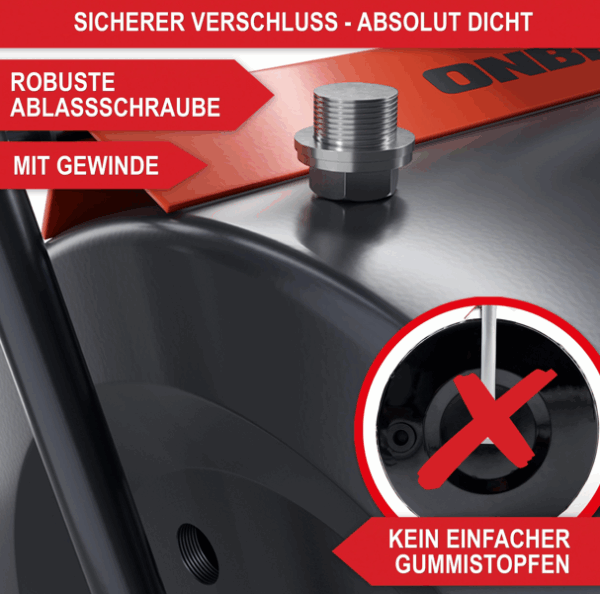 Rasenwalze mit Schmutzabstreifer und Ablassschraube - Image 3
